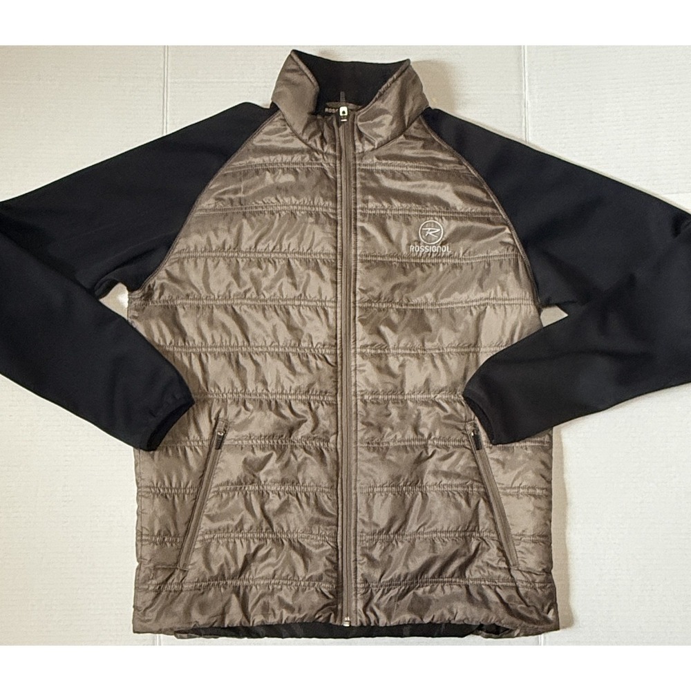 ROSSIGNOL- Men's Brown Lightweight Quilted Puffer Jacket - Size‎ Large